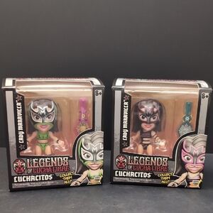 Legends Of Lucha Libre Set Of 2 Wrestling Figurines,New In Box.